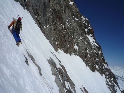 Morteratsch East, Bernina first ascent by Maspes, Panizza and Turk