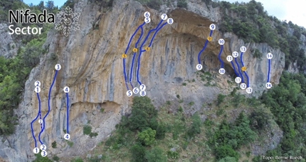 Nifada, Greece, Angela Eiter, Bernie Ruech - Nifada, the new sport climbing crag in Greece developed in 2015 by Angela Eiter and Bernie Ruech
