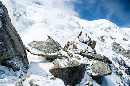 Arc'teryx Alpine Academy 2015 Mont Blanc - Alpine terrain with Mont Blanc in the backgound