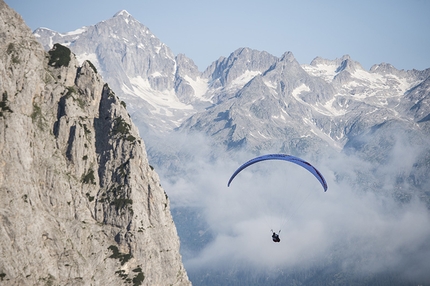 Red Bull X-Alps 2015 - Peter Von Bergen (SUI4) performs during the Red Bull X-Alps at Brenta, Cima Tosa (turn point 5), Italy on 9th July 2015