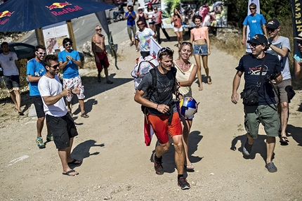 Red Bull X-Alps 2015 - Paul Guschlbauer of Austria arrives in Peille at the Red Bull X-Alps, France on July 14 2015.