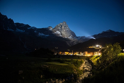 Matterhorn 2015 - 150 years since its conquest - The spectacular Matterhorn illuminated by night.