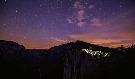The North Face Night Ray Outdoor Fest, Gorges du Verdon - During the The North Face Night Ray Outdoor Fest 2015, Verdon Gorge, France
