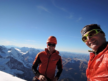 Ueli Steck e Kilian Jornet Burgada insieme sulla parete nord dell'Eiger