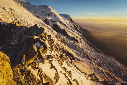 Federica Mingolla, Digital Crack, Mont Blanc - Sunset of the Arete des Cosmiques, Mont Blanc