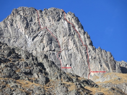 New rock climb on Cornone di Blumone, Adamello, Italy