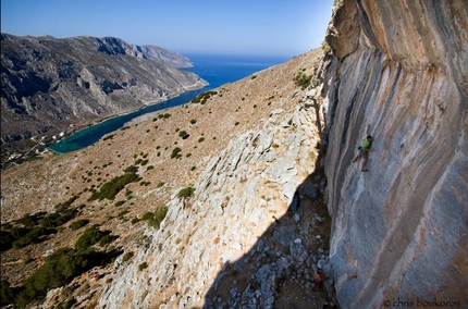 Chris Boukoros - Simon Montmory climbing on Kalymnos, Greece