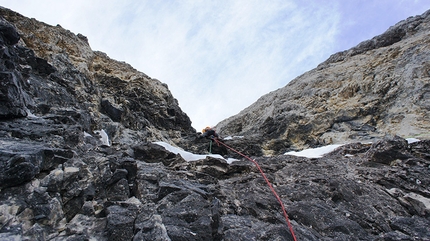Stralasegne, Pala di San Martino, Pale di San Martino, Dolomites, Renzo Corona, Flavio Piccinini - Making the first ascent of Stralasegne (500m, M5, 1 section M6) Pala San Martino North Face (Dolomites)