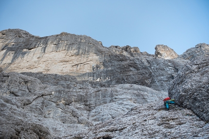 La storia infinita on Agner, first repeat and winter ascent in the Dolomites by Martin Dejori and Titus Prinoth