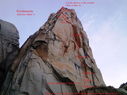 Takaaki Nagato, Katsutaka Yokoyama, Patagonia - Takaaki Nagato e Katsutaka Yokoyama in Patagonia: Knobmania (7c, 400m) parete ovest Aguja El Tridente