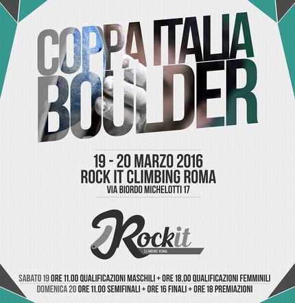 Coppa Italia Boulder 2016, sabato si inizia a Roma