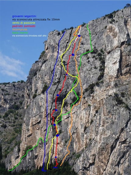 Monte Colodri, nuova via d'arrampicata ad Arco