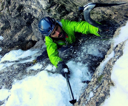 Leonardo Comelli - Leonardo Comelli ice climbing in the Julian Alps