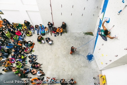 Italian Lead Cup 2016, L'Aquila, climbing - Competing in the third stage of the Italian Lead Cup 2016 at Villa San Angelo (Aq).