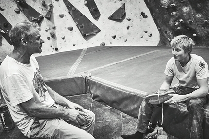 Alex Megos - Alexander Megos and Jerry Moffatt discuss climbing in The Foundry in Sheffield, UK