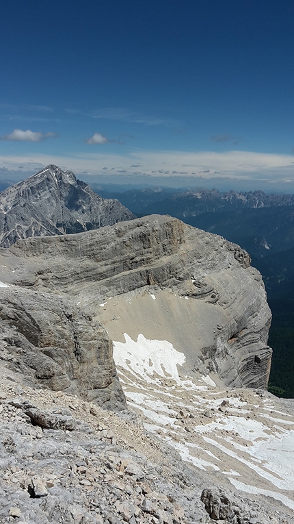 Civetta Pelmo Dolomiti, Lerri Torresan - CivElmo 16/07/2016: ghiaone durante la salita Pelmo