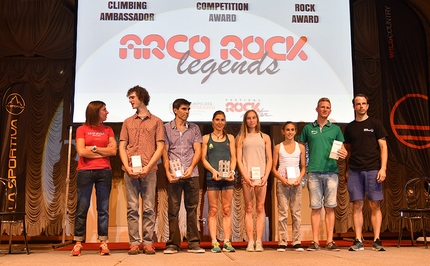 Arco Rock Legends 2016 awarded to Daniel Andrada, Mina Markovič and the IFSC
