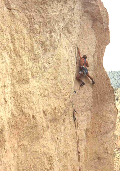 Alan Watts - Alan Watts in 1982 on the East Face of Monkey Face, Smith Rock, USA.