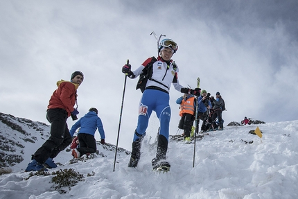 Coppa del Mondo di scialpinismo 2017 - Laetitia Roux durante la prima tappa della Coppa del Mondo di scialpinismo 2017 a Font Blanca, Andorra. Gara Individuale
