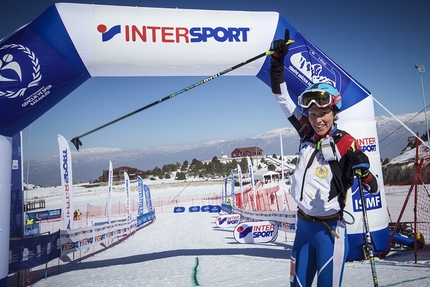Coppa del Mondo di scialpinismo 2017 - Laetitia Roux vince lo Sprint durante la terza tappa della Coppa del Mondo di scialpinismo 2017 a Erzincan in Turchia.