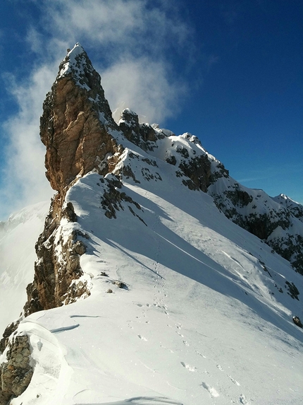 Dolomiti, sci ripido, sci estremo - Sci ripido e sci estremo in Dolomiti: Picco dei Tre Scarperi