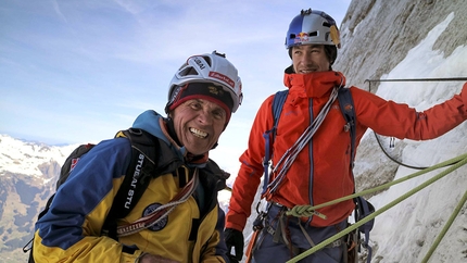 Peter Habeler, Eiger, David Lama - Peter Habeler repeating the Heckmair route up the North Face of the Eiger together with David Lama