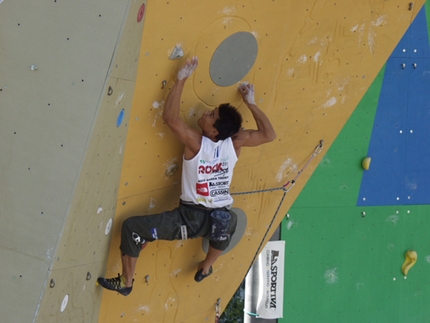 Yuji Hirayama - Yuji competing in the Rock Master 2001, which he won joint equal with Tomas Mrazek and Christian Bindhammer