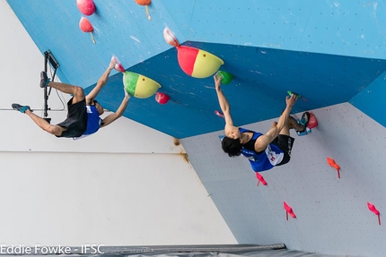 Bouldering World Cup 2017 - During the second stage of the Bouldering World Cup 2017 at Chongqing in China 