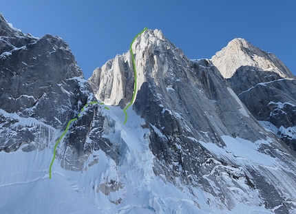 Greg Boswell, Will Sim, Alaska - The line of Beastiality up Bears Tooth, Alaska, first ascended by Greg Boswell and Will Sim