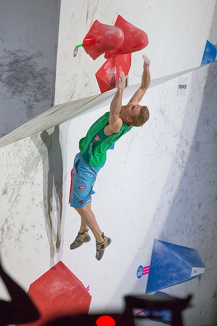 Bouldering World Cup 2017, Hachioji - Tokyo - Jakob Schubert during the 4th stage of the Bouldering World Cup 2017 at Hachioji - Tokyo in Japan