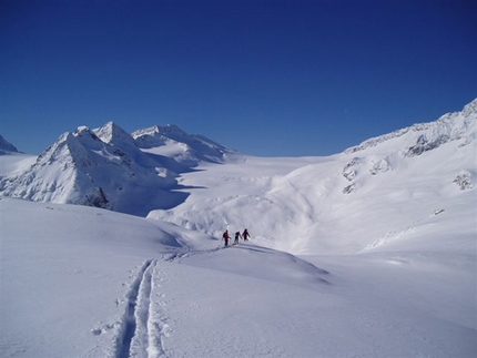 Adamello ski mountaineering in Italy