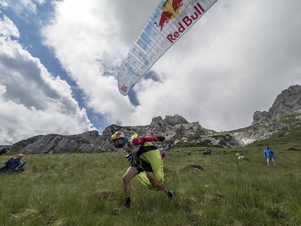 Red Bull X-Alps 2017 - Tom De Dorlodot (BEL) sul Mangart in Slovenia il 4 luglio 2017