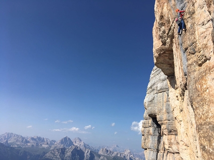 Federica Mingolla climbs Vertical Chimera on Civetta, Dolomites