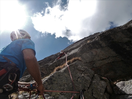 Val di Mello, new rock climb on Qualido East Face