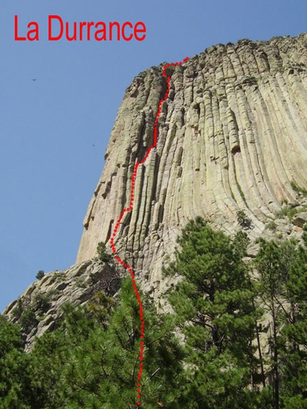 Climbing in USA, Wyoming, Devils Tower, Elio Bonfanti, Riccardo Ollivero - Climbing in USA, Wyoming, Devils Tower, Durrance