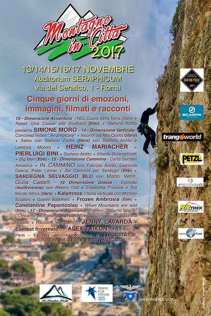 Montagne in città 2017 - Dal 13 al 17 novembre 2017 ritorna 'Montagne in Città', lo storico festival della montagna di Roma. 