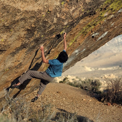 Lucid Dreaming, new extreme boulder problem at the Buttermilks, Bishop by Paul Robinson