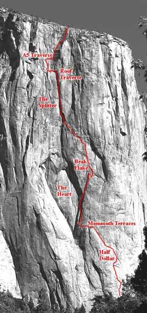 Alexander Huber, El Corazon, El Capitan, Yosemite - La linea di El Corazon, El Capitan, Yosemite, scovata e liberata da Alexander Huber nel 2001