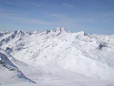 Val Senales scialpinismo - Scialpinismo in Val Senales: sa destra: Punta Vallelunga, Palla Bianca, Cima Sorgente e Punta Oberettes