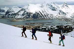 Isole Lofoten Scialpinismo in Norvegia - Durante la salita al Ryten, nelle Lofoten meridionali