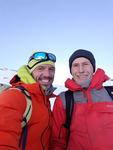 Holly, Valle di Trona, Cristian Candiotto, Benigno Balatti - Cristian Candiotto and Benigno Balatti on 19/12/2017 after the first ascent of Via Holly, Cima di Stanislao, Valle di Trona