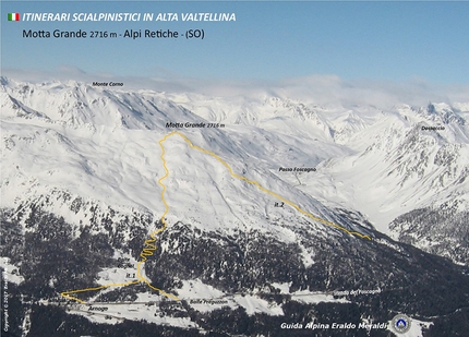 Motta Grande, scialpinismo in Alta Valtellina