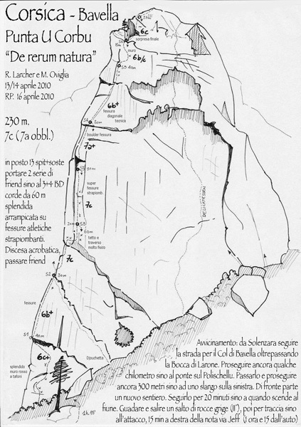 De rerum natura - De rerum natura, new route by Oviglia and Larcher in the Bavella, Corsica