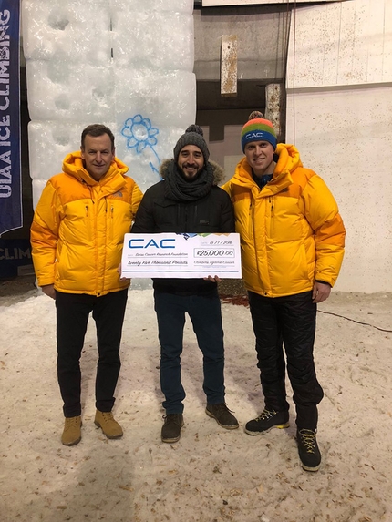 Ice Climbing World Cup 2018 - Climbers against Cancer at Saas Fee in Switzerland