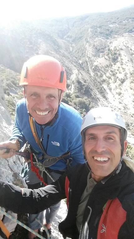 Sardegna arrampicata, Supramonte - Cuor di Coniglio (Punta Cocuttos): Corrado Pibiri e Piero Fogu