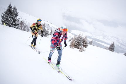 Transcavallo 2018, Alpago, scialpinismo - Durante la terza tappa della 35° gara di scialpinismo Transcavallo