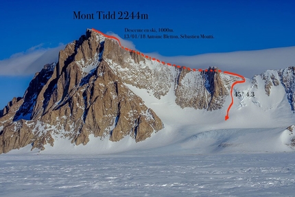 Pirrit Hills, Antartide, Arnaud Bayol, Antoine Bletton, Jean-Yves Igonenc, Didier Jourdain, Sébastien Moatti, Dimitry Munoz - Mount Tidd (2244 m) Pirrit Hills, Antartide