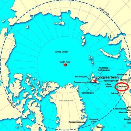 Arctic Pole Ice Climbing Trip 2018, Marcello Sanguineti, Fulvio Conta, Floriano Martinaglia, Tommaso Regesta - Cascate di ghiaccio in Norvegia: Tromsø e il Circolo Polare Artico.