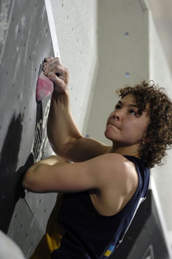 IFSC World Cup Boulder 2007, Hall - Olga Shalagina, winner in Hall during the 3rd astage of the Bouldering  World Cup 2007.