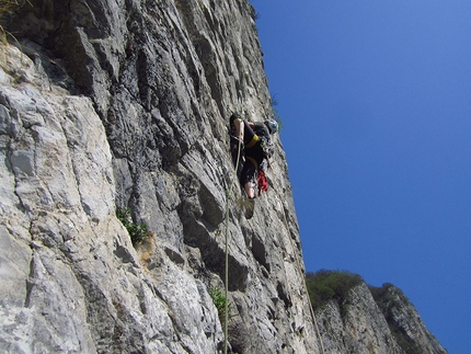 L'amico ritrovato, nuova via d'arrampicata alla Corna Rossa del Monte Spedone